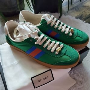 Gucci Vintage Striped Bee Sneakers